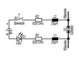 The circuit diagram of the coherer receiver